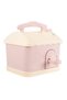 Cute House Motif Keyed Piggy Bank Pink - 2