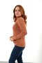 Tile 100% Organic Cotton Turtleneck Hair Braided Knitwear Sweater Knitted Blouse - 5