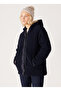 Navy Blue Women's Coat W232275410-Navy Blue - 6