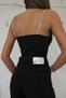 Women's Stone Strap Knitwear Black Blouse 23W15019 - 2