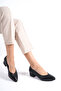 Genuine Leather Black Women's Heeled Leather Shoes Shn-0801 - 6