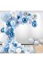 Chrome Blue and Macaron (PASTEL MATTE) Blue Color Balloon of 15 - 3