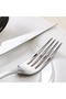 Elegance 84 Pieces 8/10 Stainless Steel 12 Person Fork Spoon Knife Set - 3