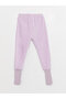 2-Piece Velvet Pajama Bottoms for Baby Girls - Elastic Waist and Socks - 5