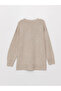 Crew Neck Plain Long Sleeve Oversize Women's Knitwear Sweater - 2