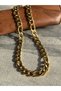 Figaro Model Steel Knitted Chain Necklace 316L Steel Necklace Gold Color - 6