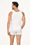3 Pieces, 100% Cotton, Basic, Thick Strap, Men's White Undershirt - 2