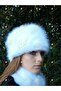 Women's Kalpak Fur Hat Faux Plush Fox White Beret - 4