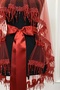Red Bridal Veil Set, Crystal Bead Embroidered Henna Veil Set 6 Pieces - 3