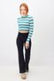 Women's Sweater, Crop Towel Neck Sweater - 3