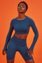 Slimfit Women's Crew Neck Petrol Crop Top