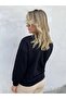 Stone Printed Heart Patterned Design Sweatshirt - 5