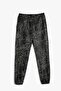 Women's Gray Patterned Sweatpants