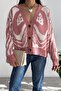 Powder Standard Size V-Neck Buttoned Knitted Cardigan