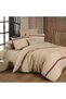 Enrike Beige Single 100% Cotton Flannel (FLANKEN) Duvet Cover Set - 2