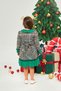 Plaid Ruffled Girl's Green Christmas Dress - 4