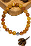 Certified AAA+ Veined Orange Agate Bracelet - with Silver Fittings
