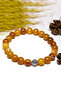 Certified AAA+ Veined Orange Agate Bracelet - with Silver Fittings - 2