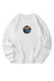 Van Gogh - Starry Night Printed Unisex White Sweatshirt