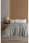 100% Cotton Jacquard Beige Bedspread 220x240cm