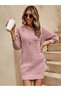 Knitwear hooded long sleeve tunic dress