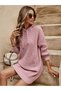 Knitwear hooded long sleeve tunic dress - 5