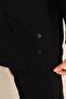 Black Maternity and Maternity Hooded Sweatshirt Tracksuit Set - 3