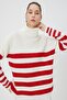 Women's Red Striped Sweater