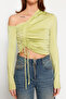 10369 Right Off-the-shoulder Gathered Sweater - 3