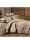 Enrike Beige Single 100% Cotton Flannel (FLANKEN) Duvet Cover Set