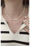 Heart Pearl Necklace - Necklace - Silver Color
