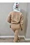 Girl's tracksuit set / 3 thread raised hoodie set / zippered hoodie tracksuit set - 4