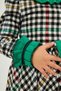 Plaid Ruffled Girl's Green Christmas Dress - 6
