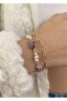 Pearl natural stone women's 3-piece combination bracelet - 2