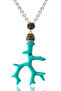 Certified Zircon Stone Synthetic Turquoise Stone Necklace - 2