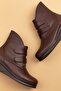Women's Genuine Leather Easy Wear Mother Boots with Fur Inside Ell.7100 - 9
