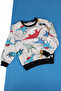Dinosaur patterned 2 thread high quality fabric and pocket boy top and bottom tracksuit set - 3