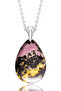 Certified Drop Model Rhodochrosite - Rhodonite Stone Necklace (WITH SILVER DEVICE) - 2