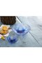 96550 Glass 7 Piece Linden Batik Blue Compote Bowl Set - 3
