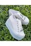 Bridal Shoes Full 8CM WHITE Glittering Sports Wedge Heels