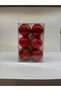 Set of 12 Red 3.5 cm Christmas Balls, Christmas Balls, Pine Tree Balls, Ornamental Balls - 4