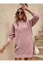 Knitwear hooded long sleeve tunic dress - 7