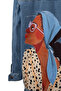 Women's Plus Size Denim Jacket, Plus Size Denim Jacket, Long Women's Back Printed Plus Size Jacket - 2