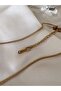 Women's Stainless Steel Gold Chain Thin Italian Necklace (45CM) - 3