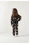 Winter Christmas printed children's bottom top suit - 3