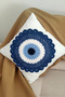 Evil Eye Bead Themed Handmade Decorative Throw Pillow & Throw Pillow Cover - Without Inner Pillow - 3