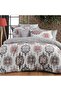 Nima Gray Double 100% Cotton Flannel Duvet Cover Set