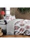 Nima Gray Double 100% Cotton Flannel Duvet Cover Set - 2