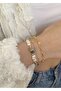 3-piece pearl green evnturin stone combination bracelet - 2