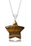 Certified Tiger Eye Natural Stone Star Model Necklace